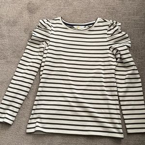 Boden NWOT dark green striped shirt